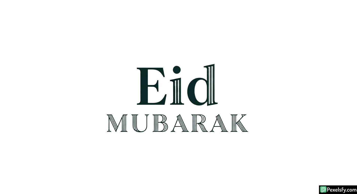 Eid Mubarak calligraphy isolated on transparent background (2)