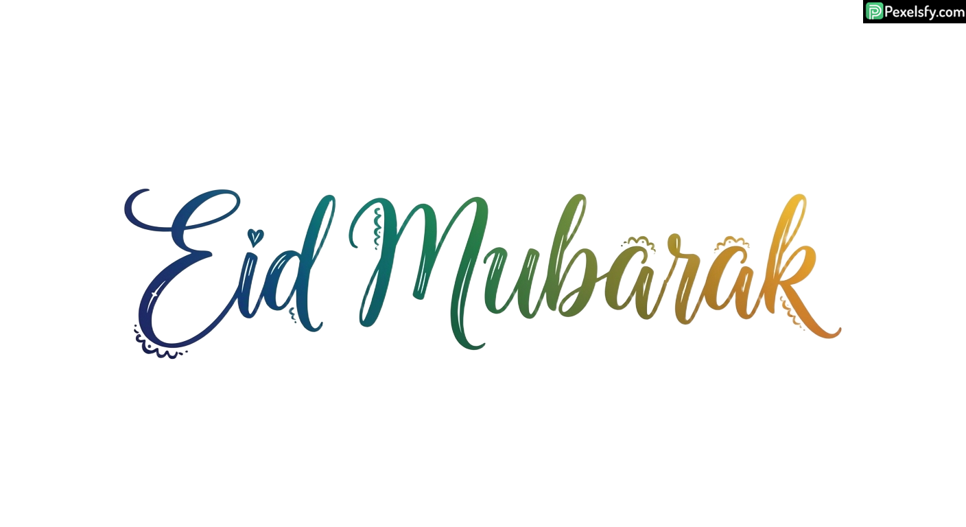 Eid Mubarak calligraphy isolated on transparent background (24)