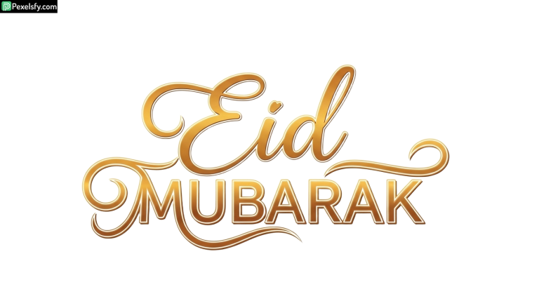 Eid Mubarak calligraphy isolated on transparent background (34)