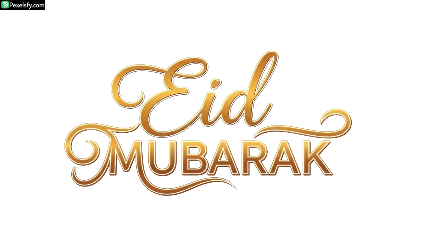 Eid Mubarak calligraphy isolated on transparent background (34)