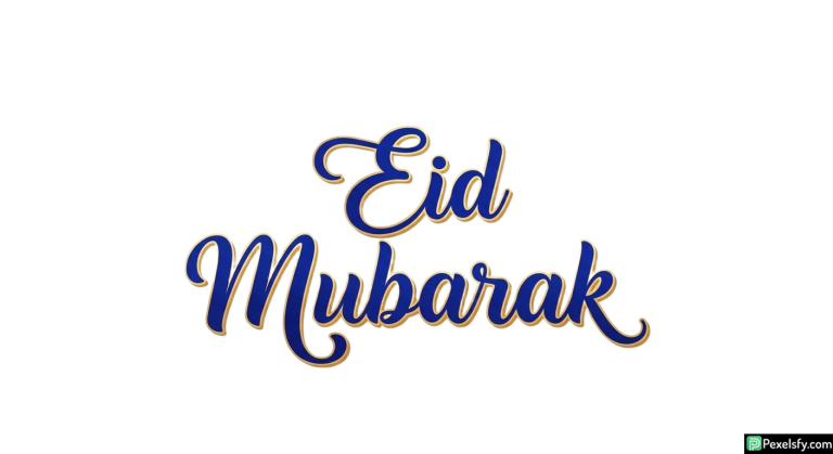 Eid Mubarak calligraphy isolated on transparent background (4)