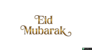 Eid Mubarak calligraphy isolated on transparent background (41)