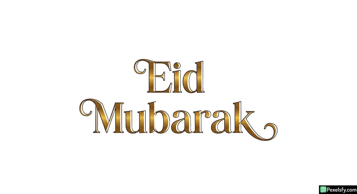 Eid Mubarak calligraphy isolated on transparent background (41)