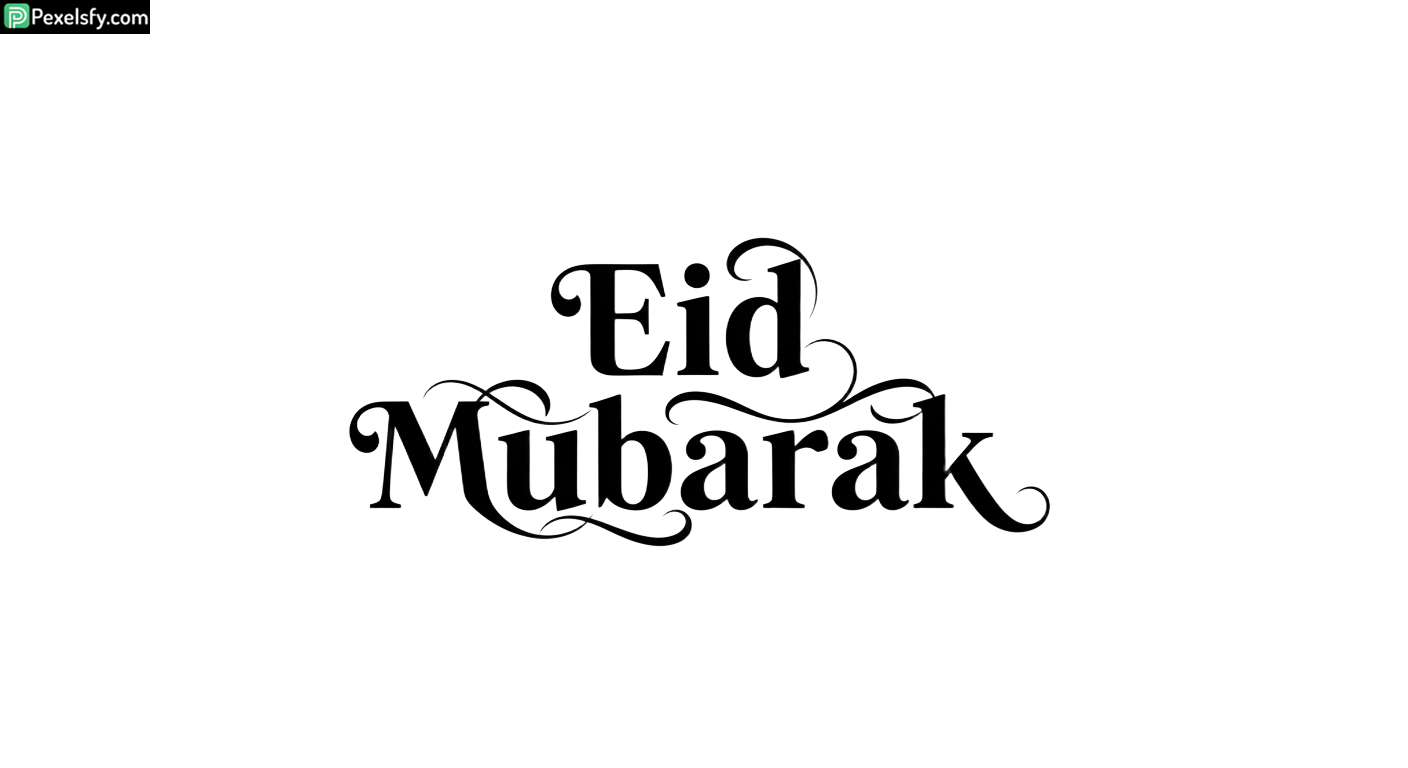 Eid Mubarak calligraphy isolated on transparent background (42)