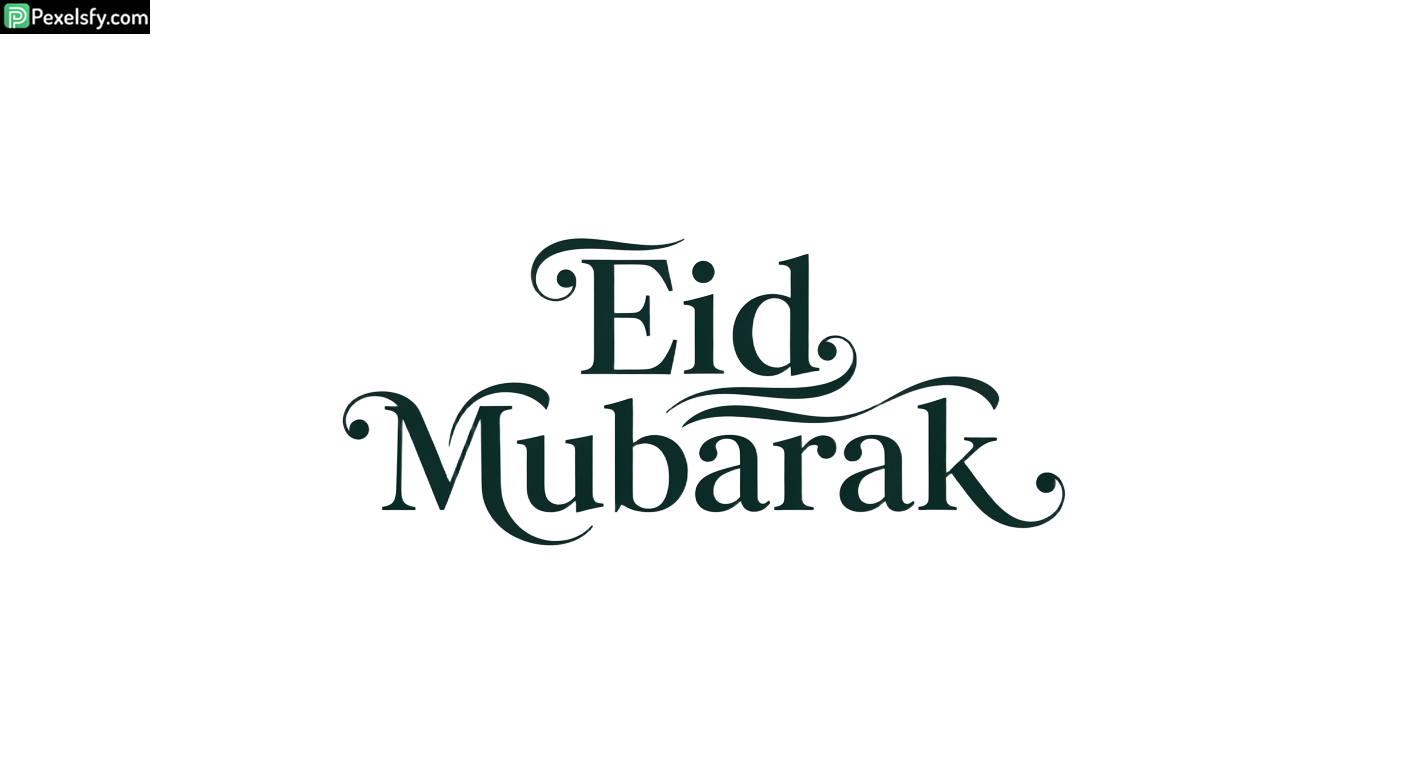 Eid Mubarak calligraphy isolated on transparent background (55)
