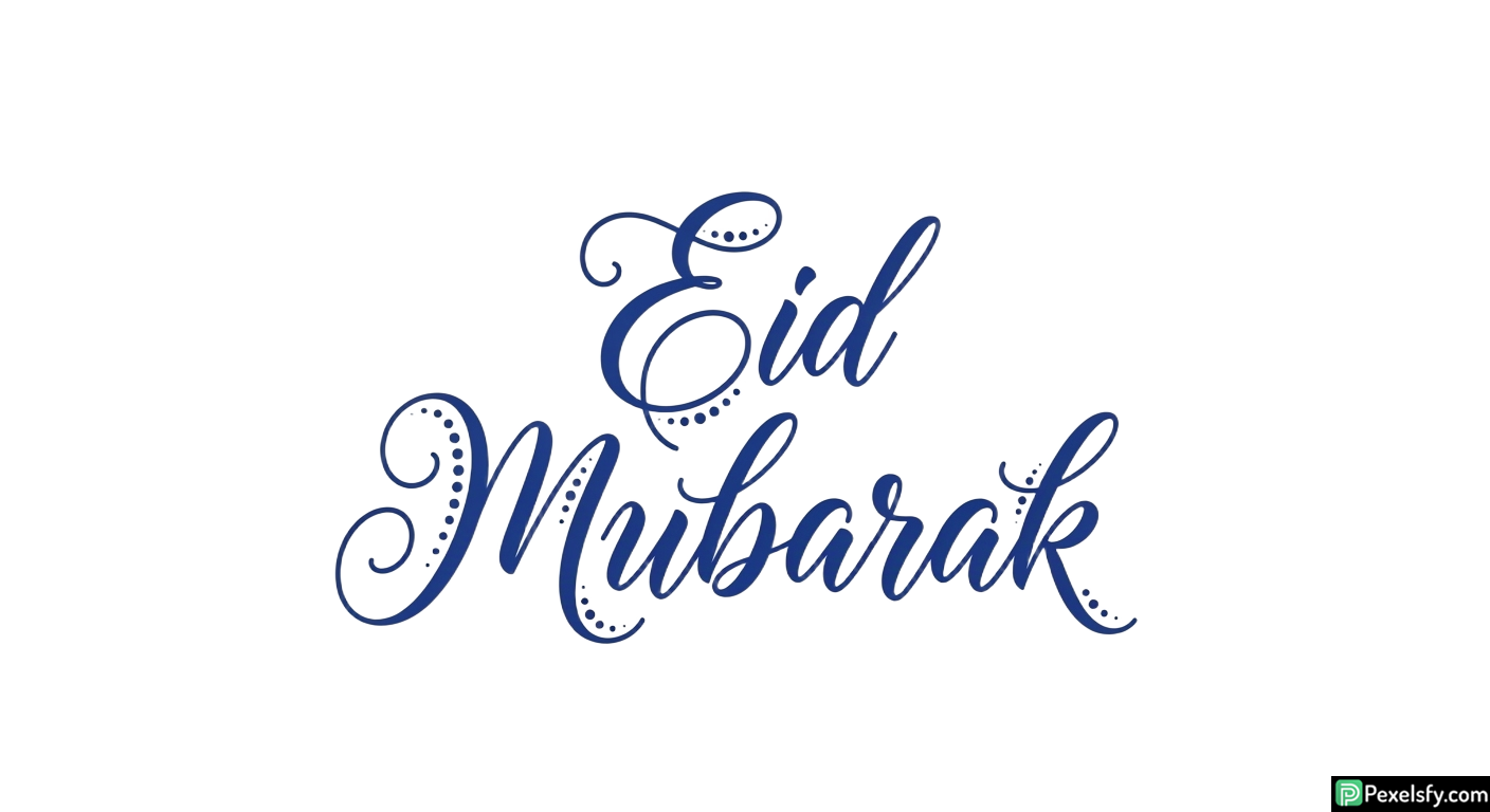 Eid Mubarak calligraphy isolated on transparent background (58)