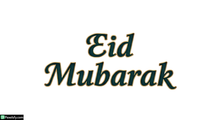 Eid Mubarak calligraphy isolated on transparent background (67)