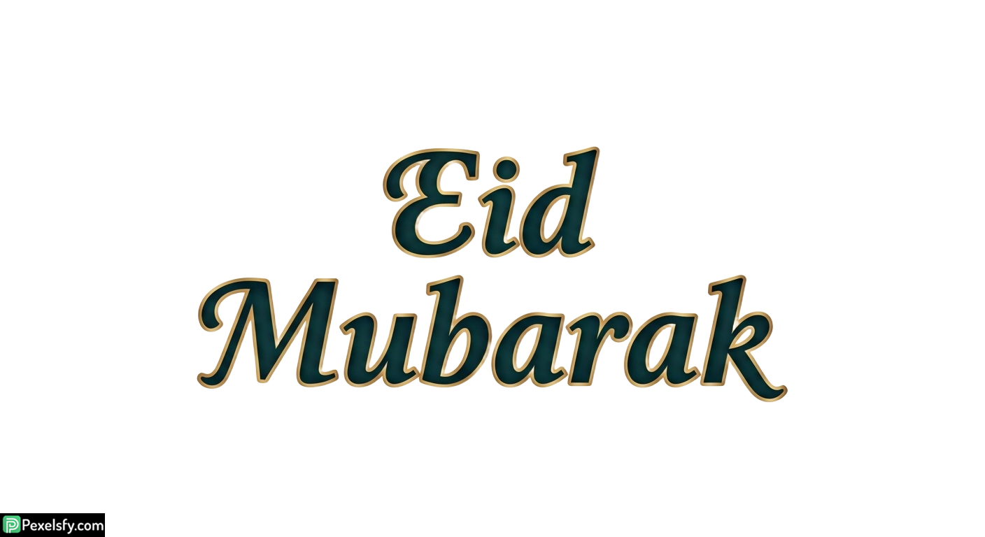 Eid Mubarak calligraphy isolated on transparent background (67)