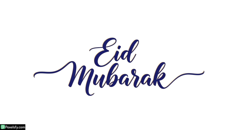Eid Mubarak calligraphy isolated on transparent background (68)