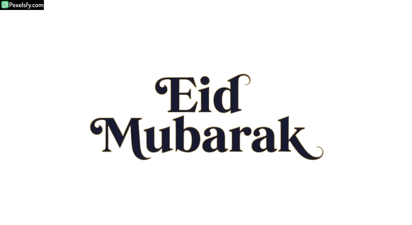 Eid Mubarak calligraphy isolated on transparent background (71)