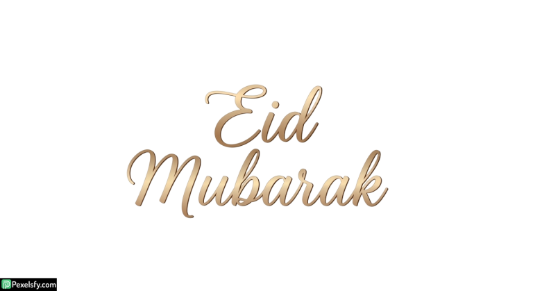 Eid Mubarak calligraphy isolated on transparent background (74)