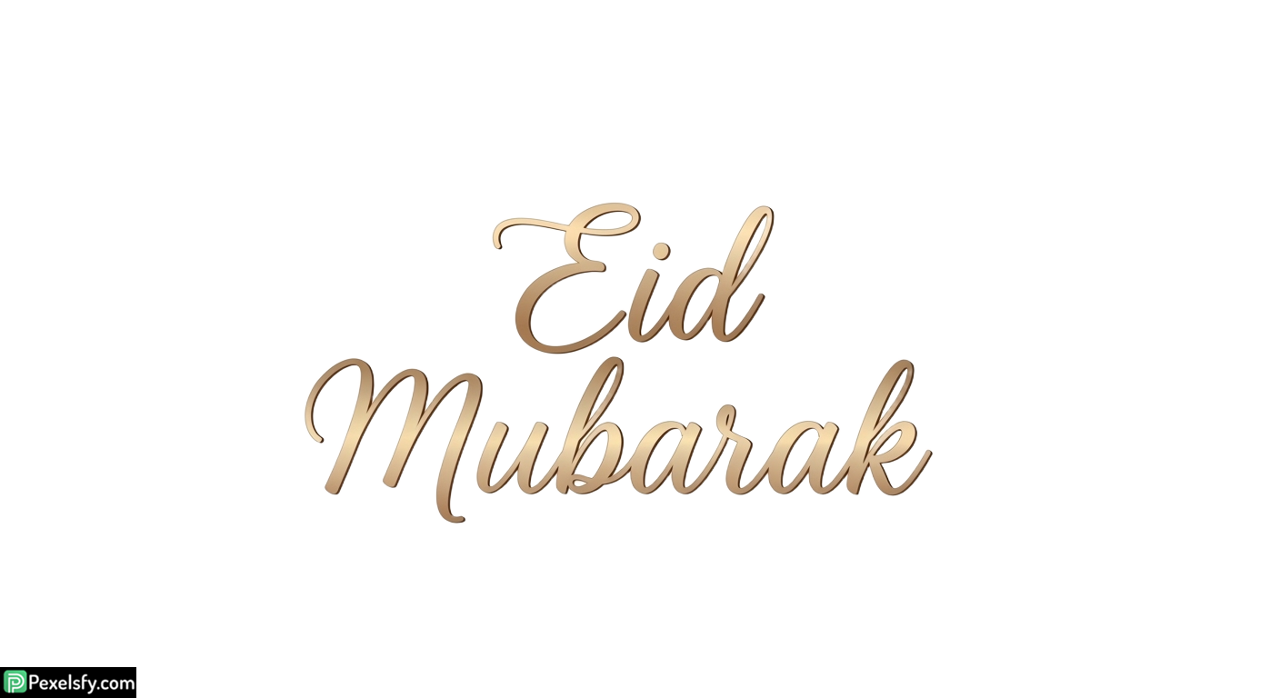 Eid Mubarak calligraphy isolated on transparent background (74)