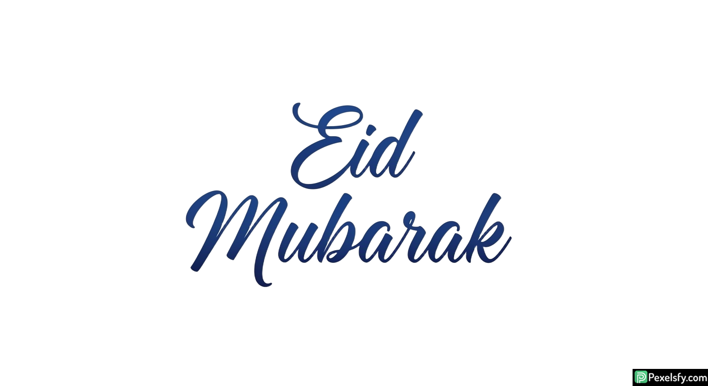 Eid Mubarak calligraphy isolated on transparent background (76)