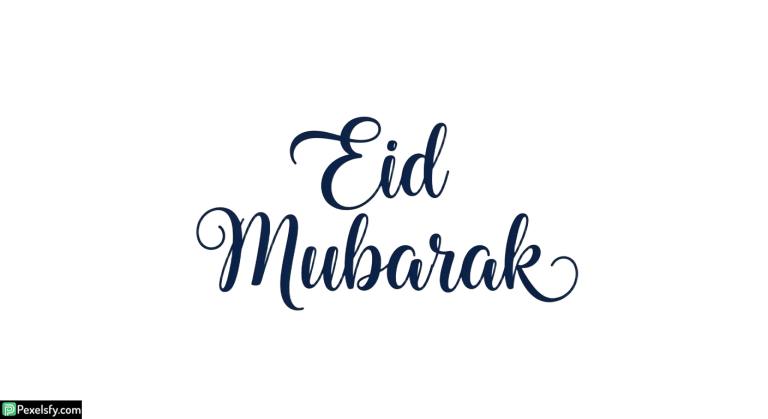 Eid Mubarak calligraphy isolated on transparent background (8)