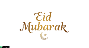 Eid Mubarak calligraphy with crescent moon isolated on transparent background (5)