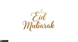 Eid Mubarak calligraphy with crescent moon isolated on transparent background (6)
