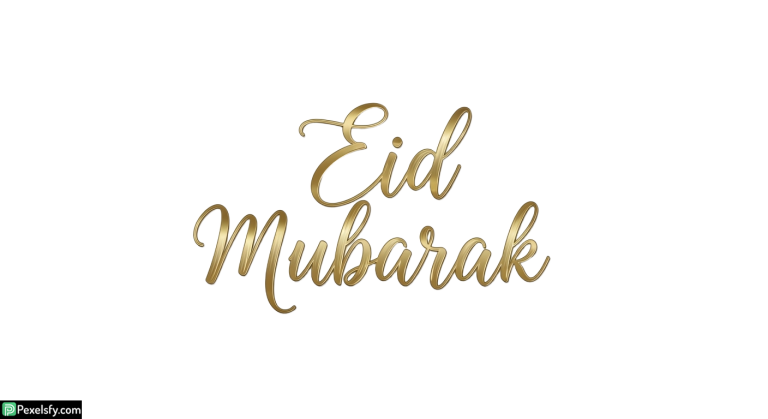 Eid Mubarak calligraphy with crescent moons isolated on transparent background (3)