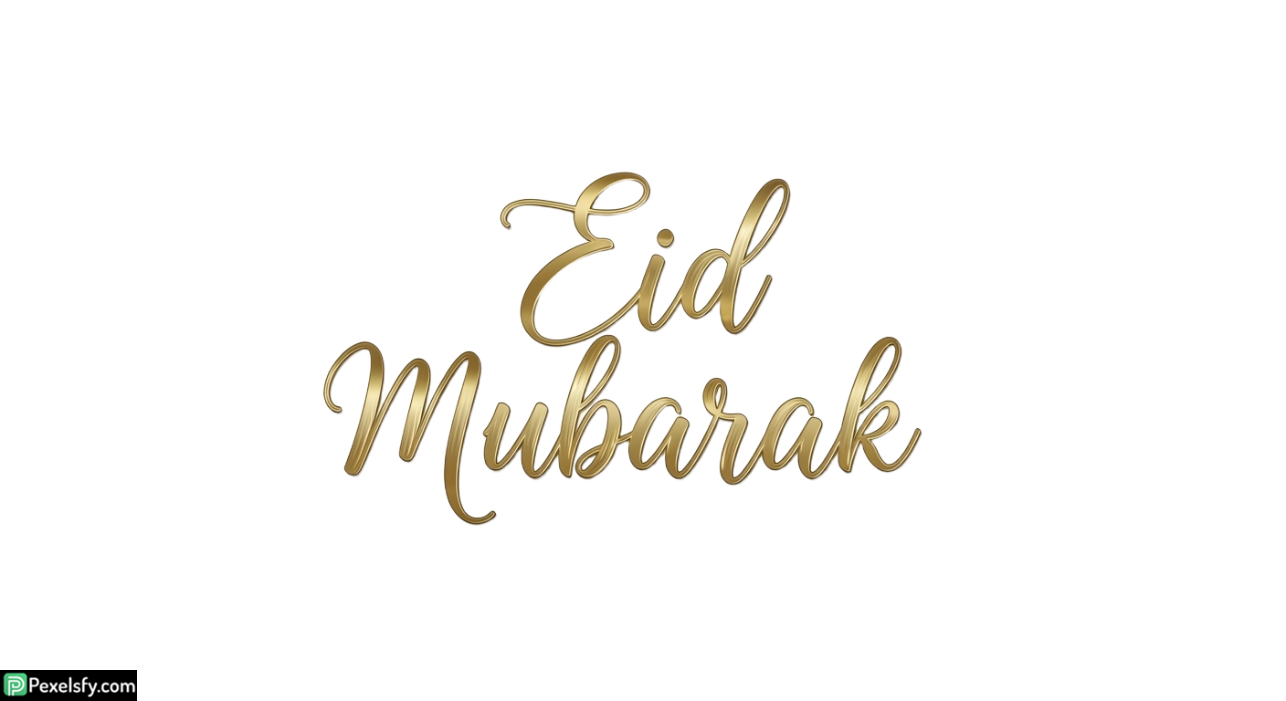 Eid Mubarak calligraphy with crescent moons isolated on transparent background (3)