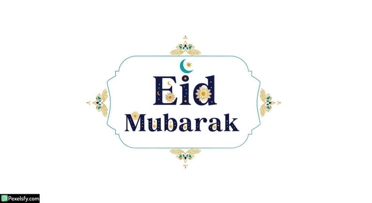Eid Mubarak decorative frame isolated on transparent background