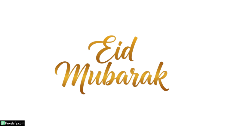 Eid Mubarak golden calligraphy isolated on transparent background (11)