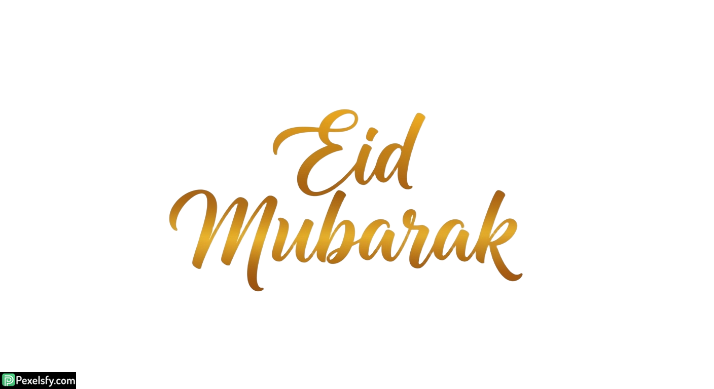 Eid Mubarak golden calligraphy isolated on transparent background (11)