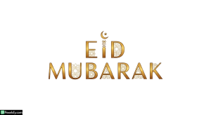 Eid Mubarak golden calligraphy isolated on transparent background (5)