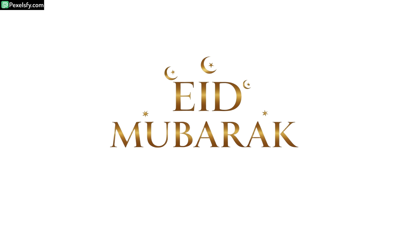 Eid Mubarak golden calligraphy isolated on transparent background (6)