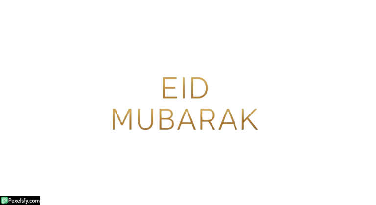 Eid Mubarak golden text greeting isolated on transparent background (2)