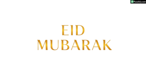 Eid Mubarak golden text greeting isolated on transparent background (3)