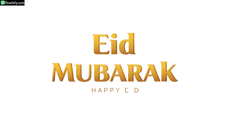 Eid Mubarak golden typography isolated on transparent background (11)