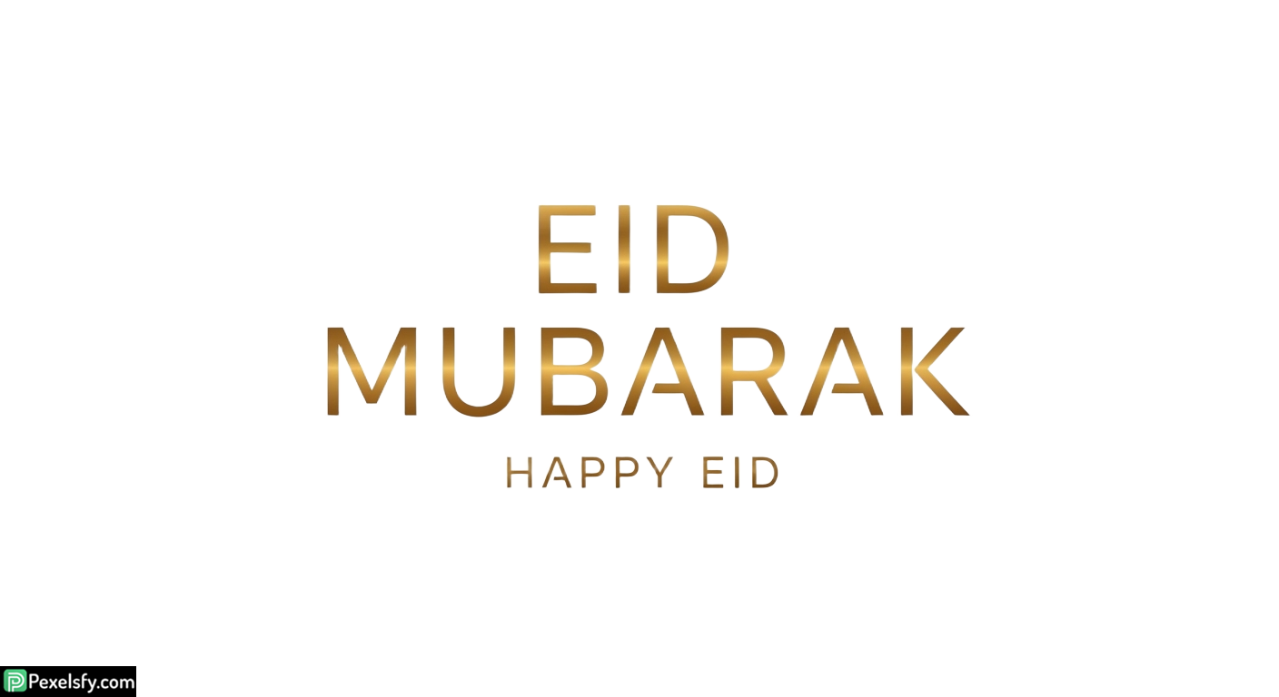 Eid Mubarak golden typography isolated on transparent background (3)