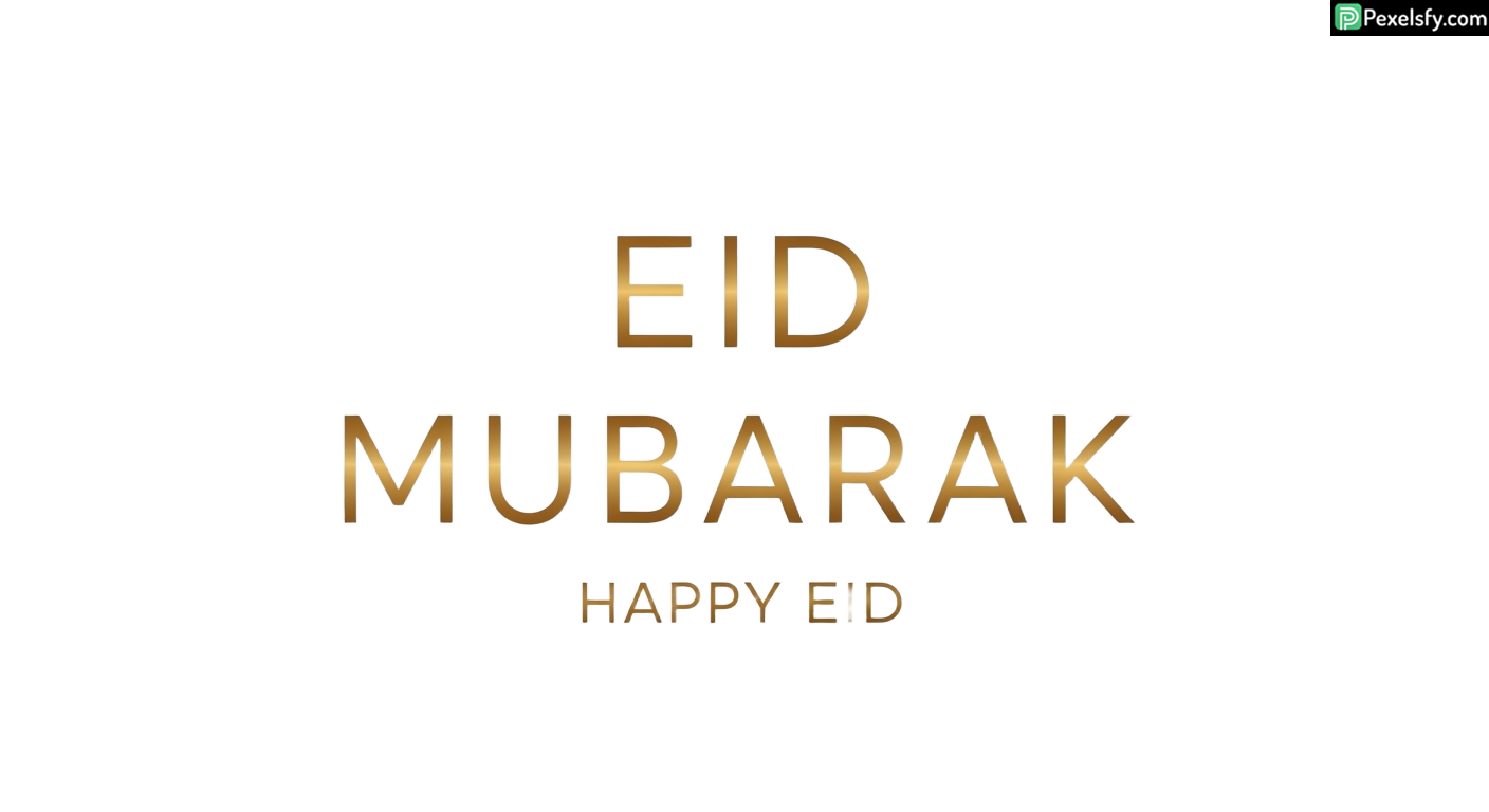Eid Mubarak golden typography isolated on transparent background (4)