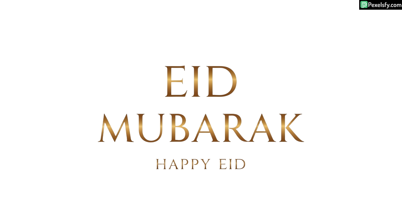Eid Mubarak golden typography isolated on transparent background (5)