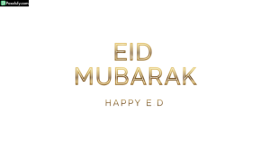 Eid Mubarak golden typography isolated on transparent background (6)