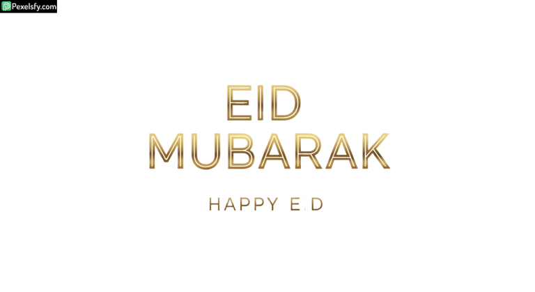 Eid Mubarak golden typography isolated on transparent background (6)
