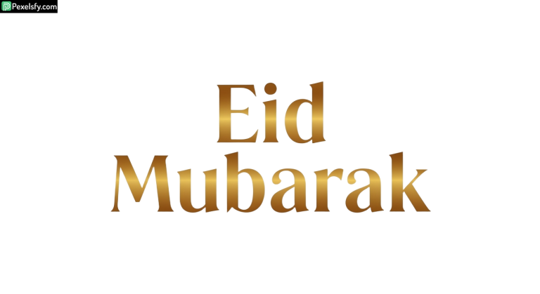 Eid Mubarak golden typography isolated on transparent background (7)