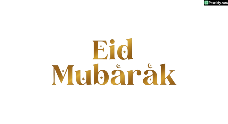 Eid Mubarak golden typography isolated on transparent background