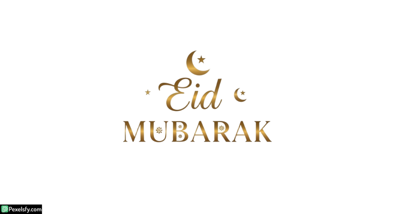 Eid Mubarak greeting calligraphy isolated on transparent background (1)
