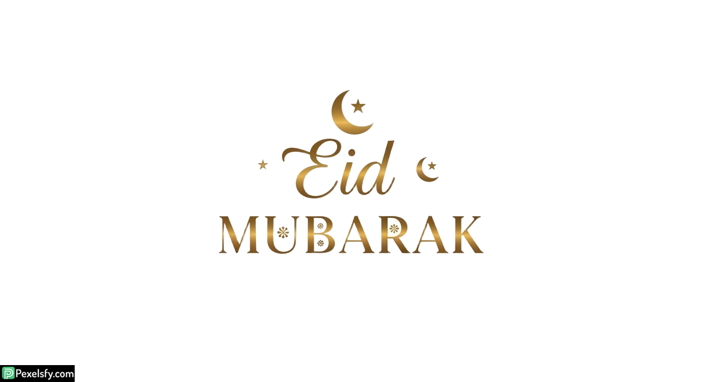 Eid Mubarak greeting calligraphy isolated on transparent background (1)