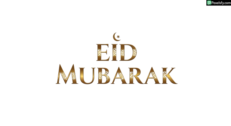 Eid Mubarak greeting calligraphy isolated on transparent background (3)
