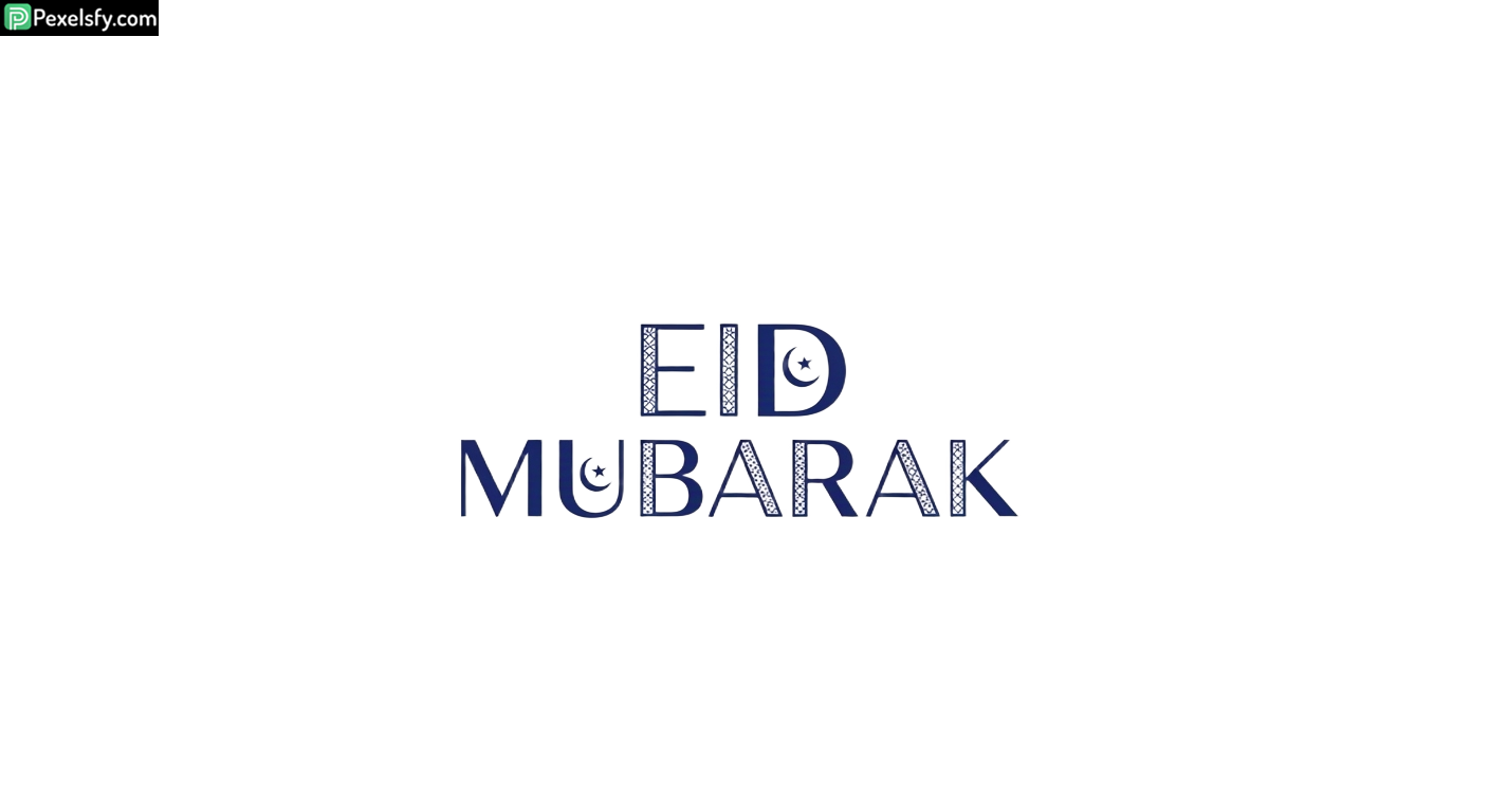 Eid Mubarak greeting calligraphy isolated on transparent background (5)
