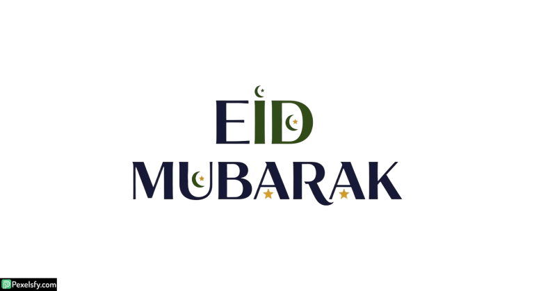 Eid Mubarak greeting calligraphy isolated on transparent background (6)