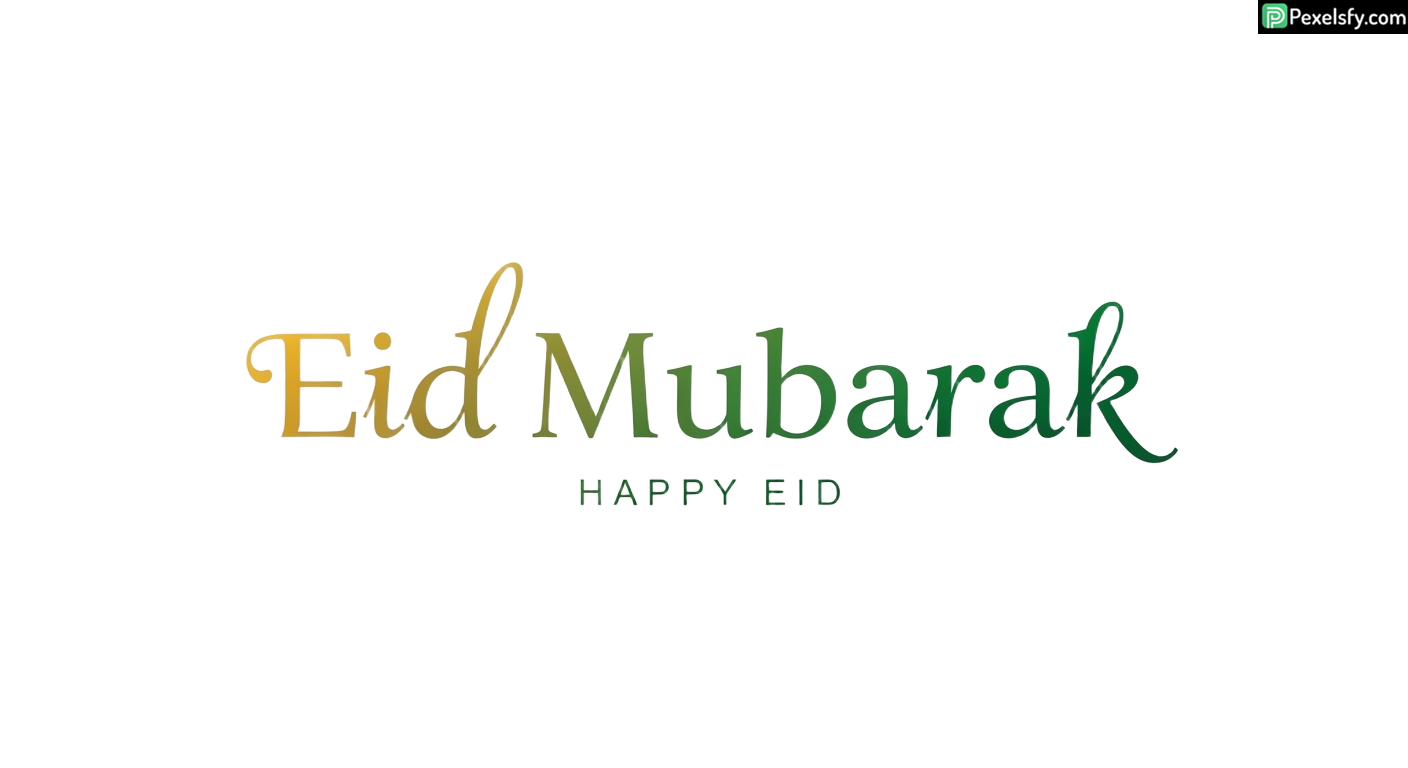Eid Mubarak greeting calligraphy isolated on transparent background (8)