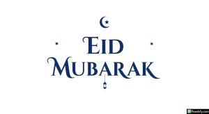 Eid Mubarak greeting card design isolated on transparent background