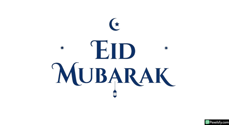 Eid Mubarak greeting card design isolated on transparent background
