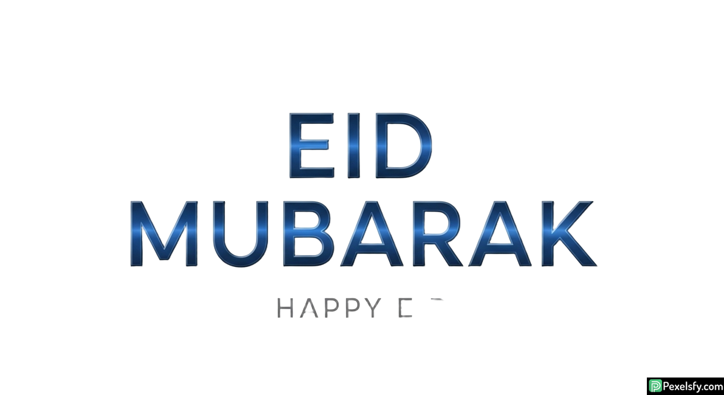 Eid Mubarak greeting card isolated on transparent background (12)