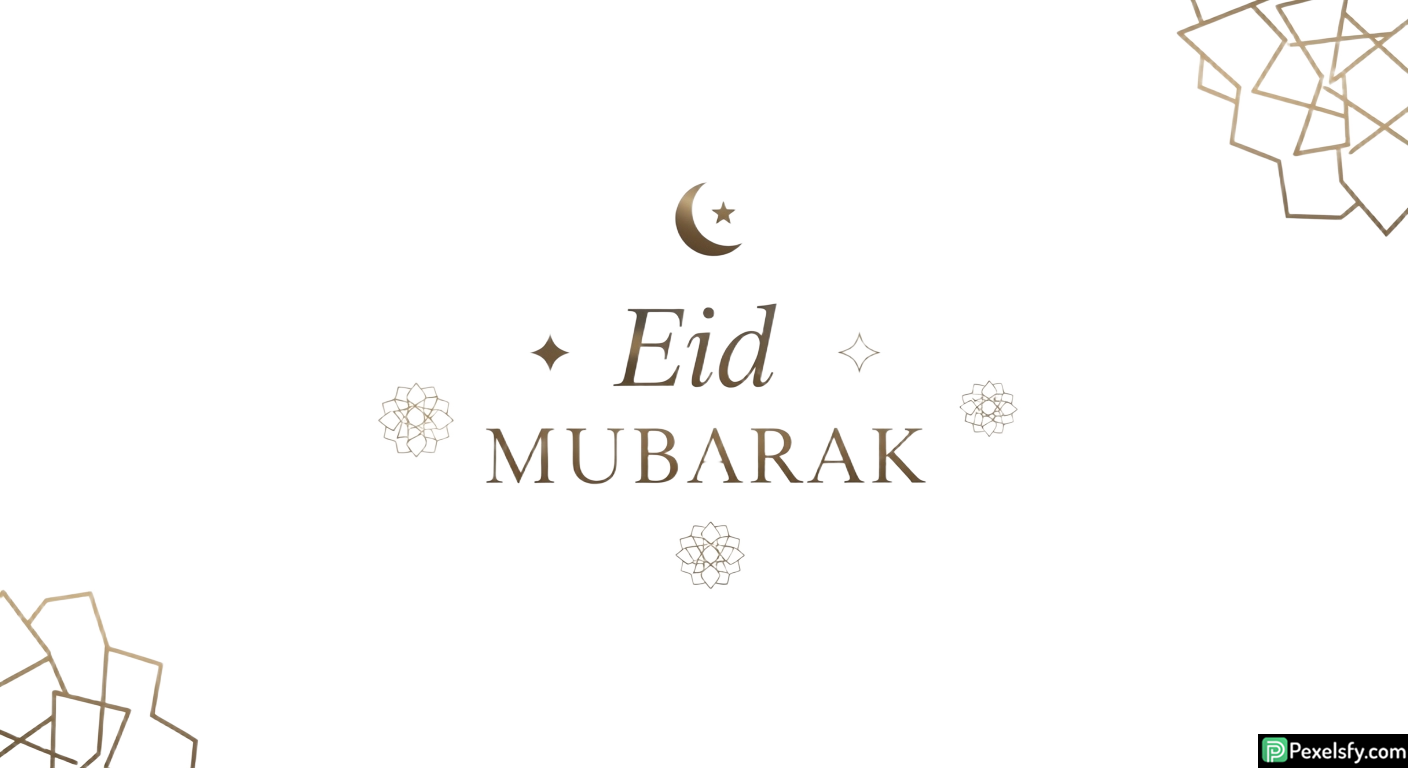 Eid Mubarak greeting card isolated on transparent background (14)