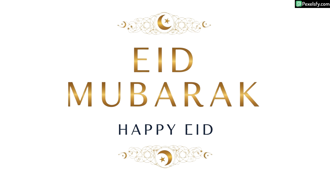 Eid Mubarak greeting card isolated on transparent background (18)