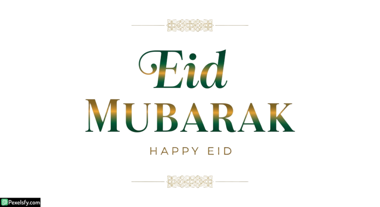 Eid Mubarak greeting card isolated on transparent background (5)