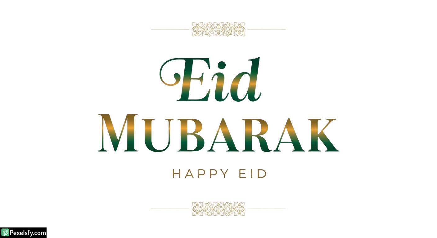 Eid Mubarak greeting card isolated on transparent background (5)